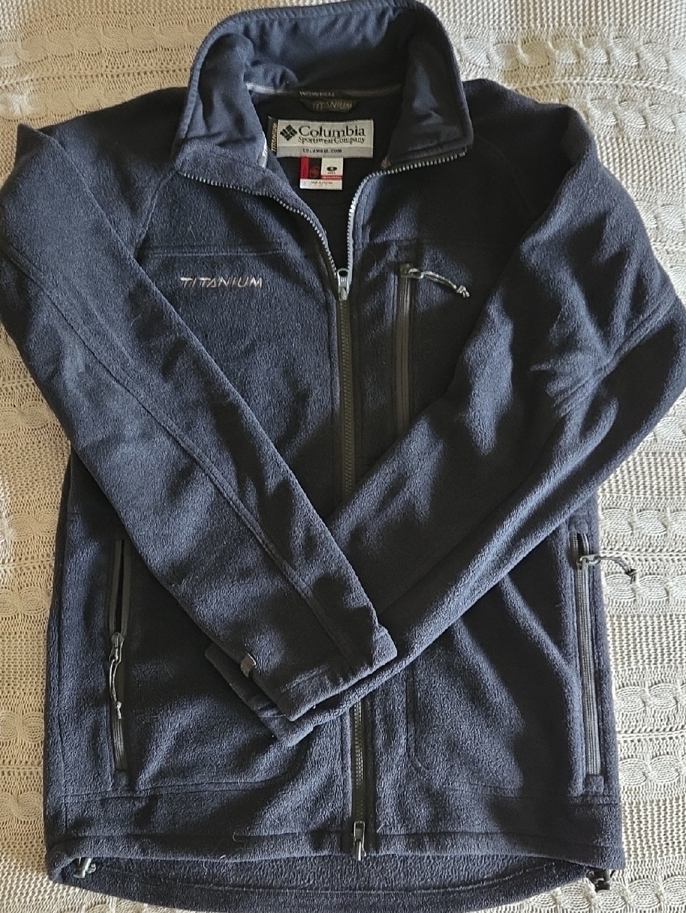 Columbia Black Full‑Zip Titanium Fleece Jacket